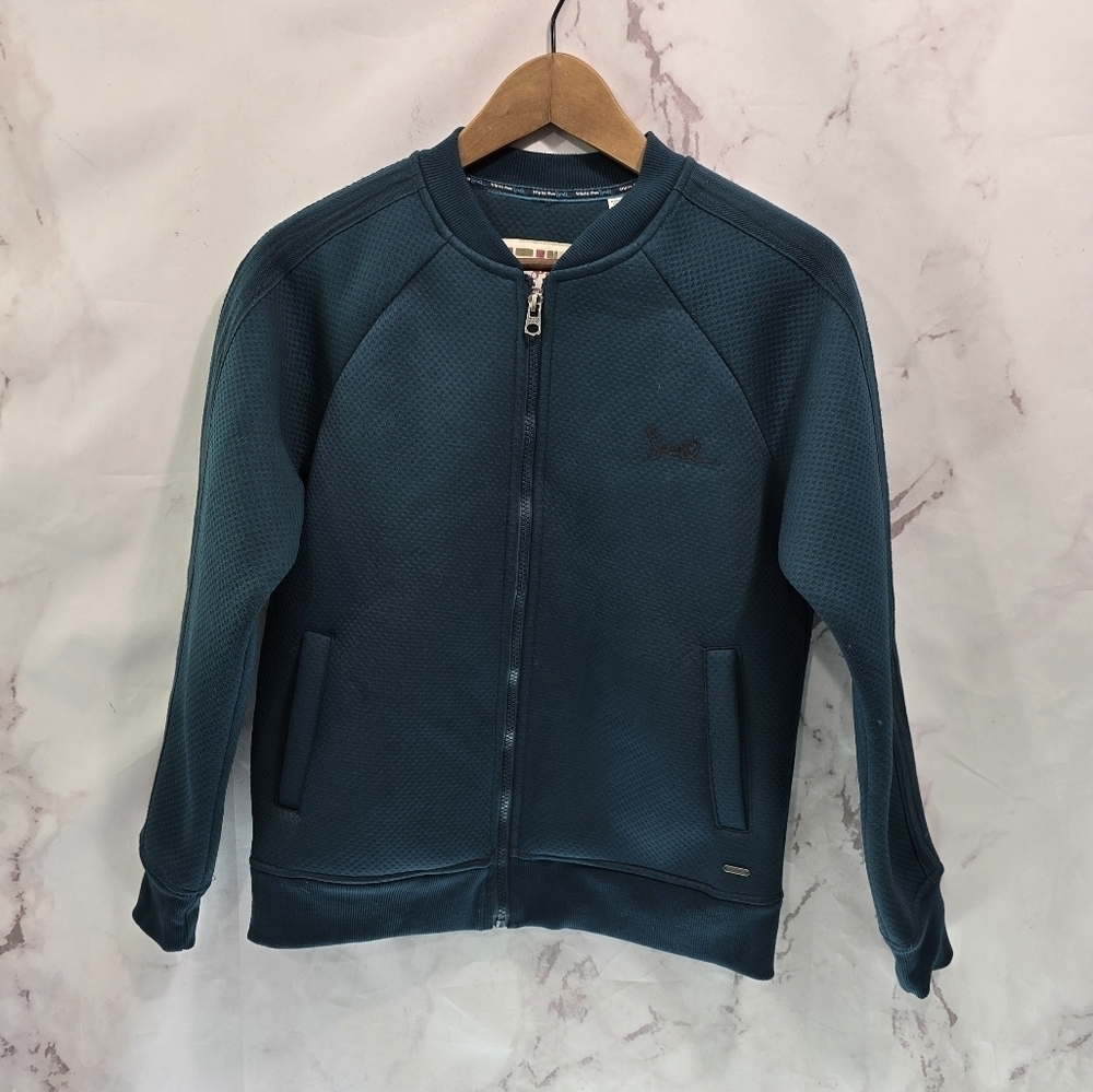 Triple Five Soul NYC Jacket Womens Small Green Bomber Vintage Active